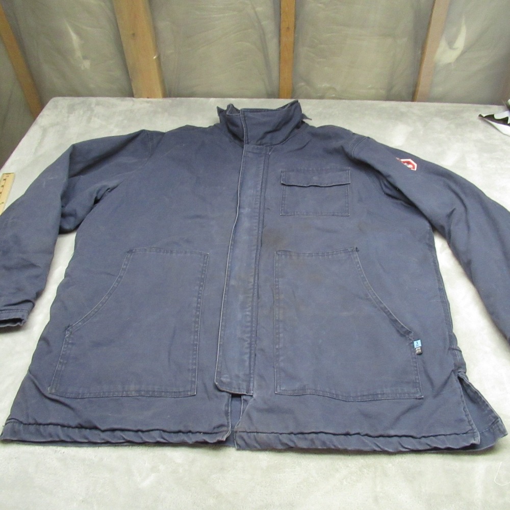 Walls FR Jacket Mens XXL Tall Blue Flame Resistant Canvas Insulated Rugged Parka